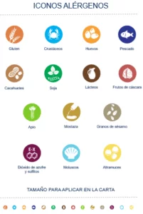 Iconos Dibujos Alérgenos