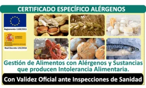 Curso Certificado Alérgenos