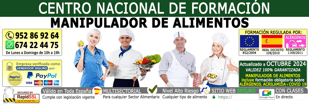 curso de manipulador de alimentos online