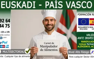 manipulador de alimentos euskadi país vasco