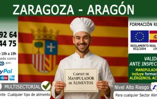 curso manipulador de alimentos Zaragoza