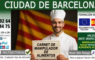 carnet de manipulador de alimentos Barcelona