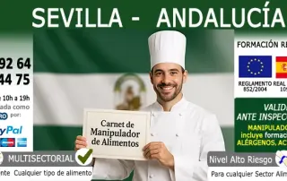 carnet manipulador de alimentos Sevilla