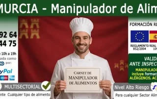 curso y carnet de manipulador de alimentos Murcia