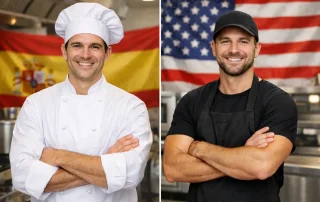 Comparativa manipulador de alimentos España vs Estados Unidos: carnet y certificación