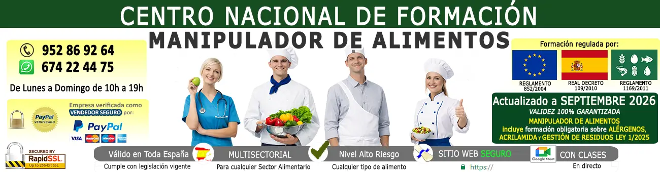 curso de manipulador de alimentos abril 2026 pc